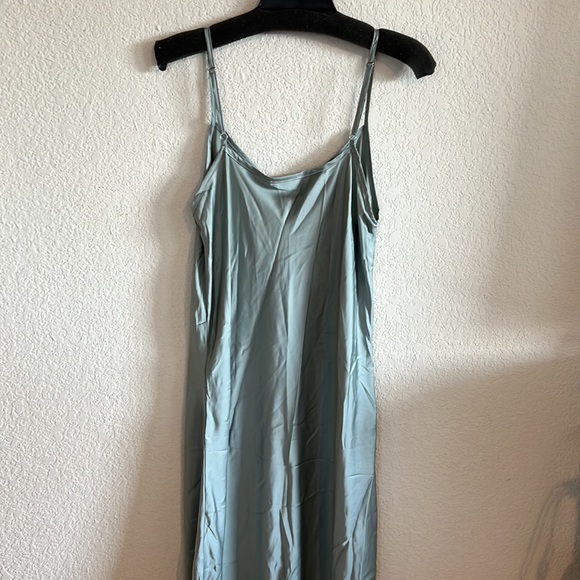AllSaints Tierney Slip Dress in Flint Blue midi dress size large - Picture 8 of 10